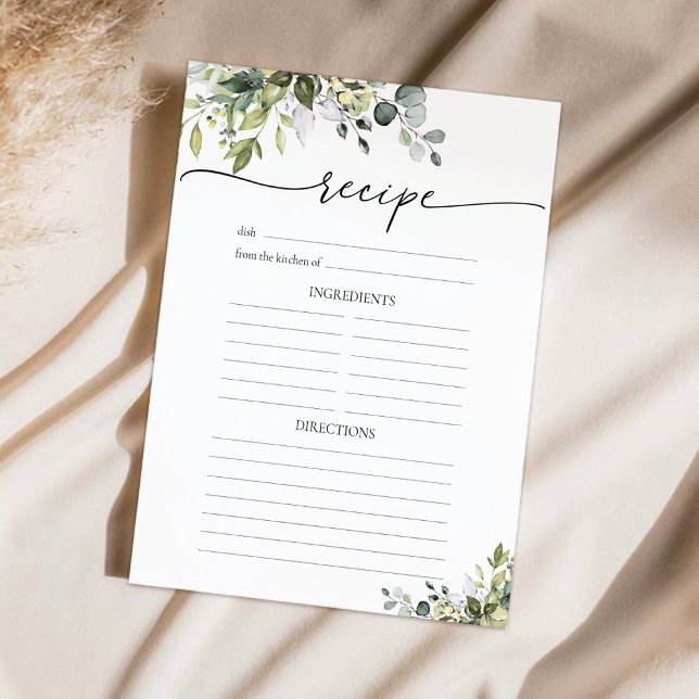 Green Eucalyptus Floral Recipe Page (Creator Uploaded)