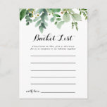 Green Eucalyptus Foliage Bucket List Cards<br><div class="desc">These green eucalyptus foliage bucket list cards are the perfect activity for a tropical wedding reception or bridal shower. The design features hand-painted artistic beautiful eucalyptus green leaves,  assembled into neat bouquets to embellish your event.

Bucket List sign is sold separately.</div>