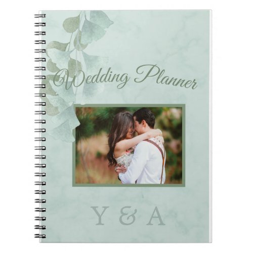 Green Eucalyptus Foliage Photo Wedding Planner Notebook