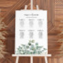Green Eucalyptus Leaf Small Wedding Seating Chart Foam Board