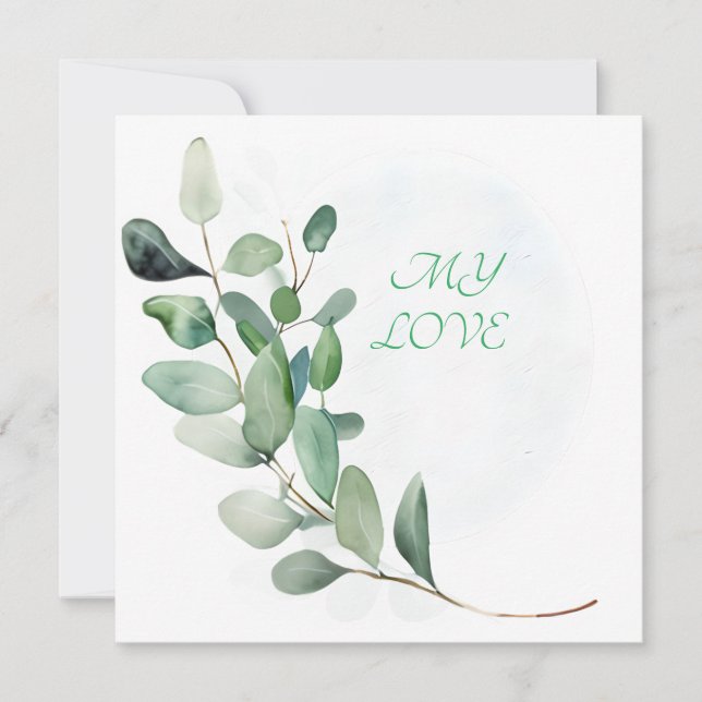 Green Eucalyptus Leaves (Front)