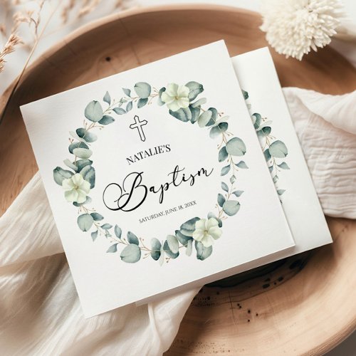 Green Eucalyptus Leaves Botanical Baptism
