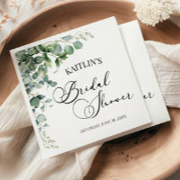 Green Eucalyptus Leaves Botanical Bridal Shower