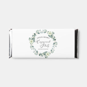 Green Eucalyptus Leaves Botanical Engagement Party Hershey Bar Favors