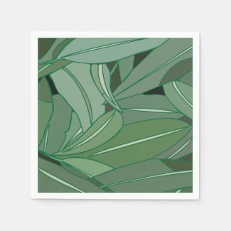 Green Eucalyptus Leaves Pattern Party