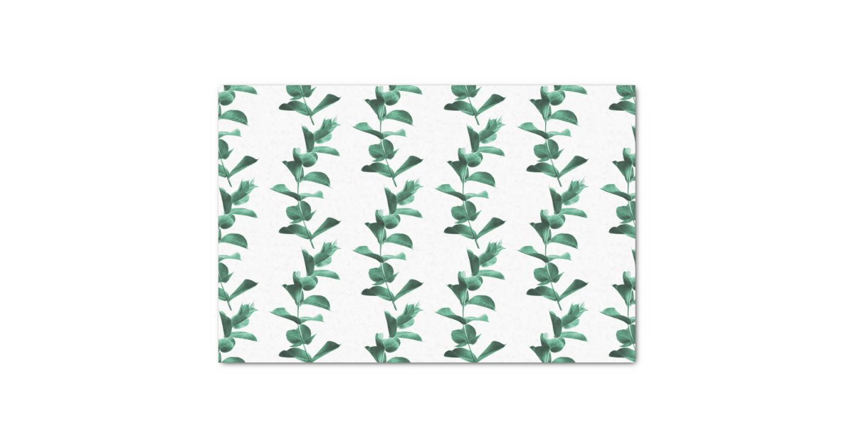 Green Eucalyptus Sprig Tissue Paper | Zazzle