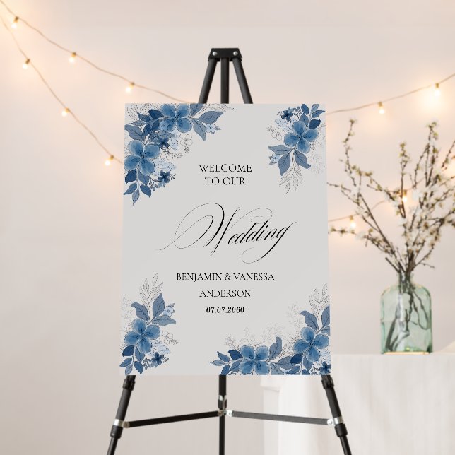 Green Eucalyptus Wedding Welcome Sign (In Situ (Stand))