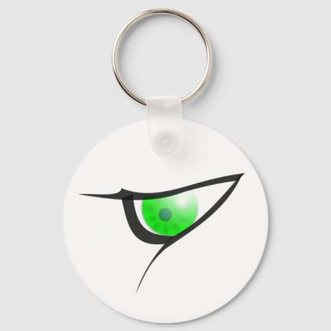 Green Evil Eye Keychain (Front)