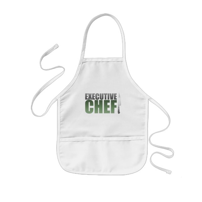 Green Executive Chef Kids' Apron (Front)