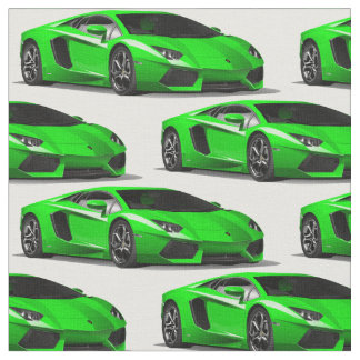 Green Exotic Car Fabric