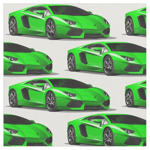 Green Exotic Car Fabric