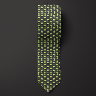 Green Extraterrestrial Alien Neck Tie