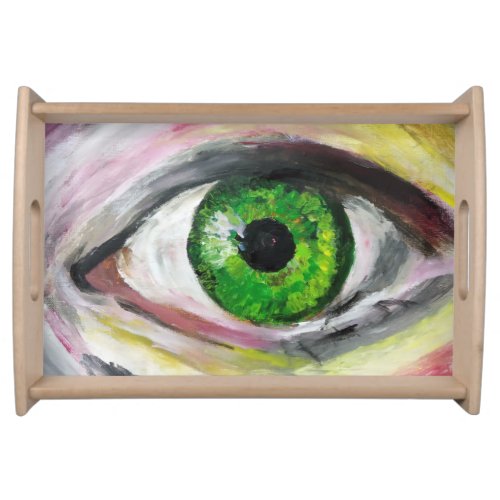 Green Eye  Art  Serving Tray