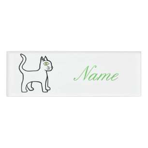Green-eye Cat Thunder_Cove Name Tag