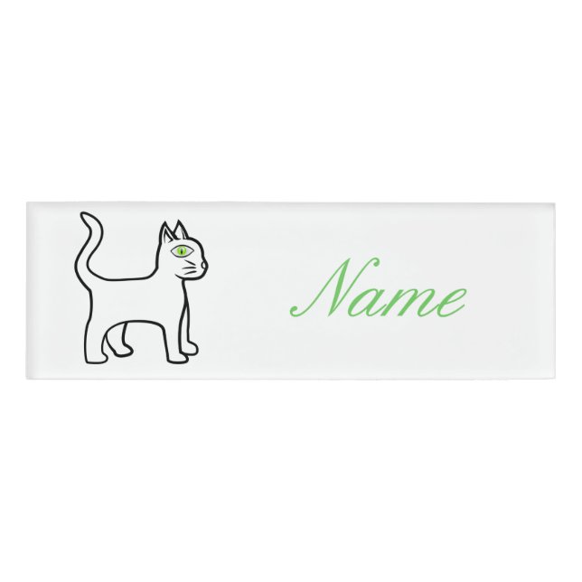 Green-eye Cat Thunder_Cove Name Tag (Front)
