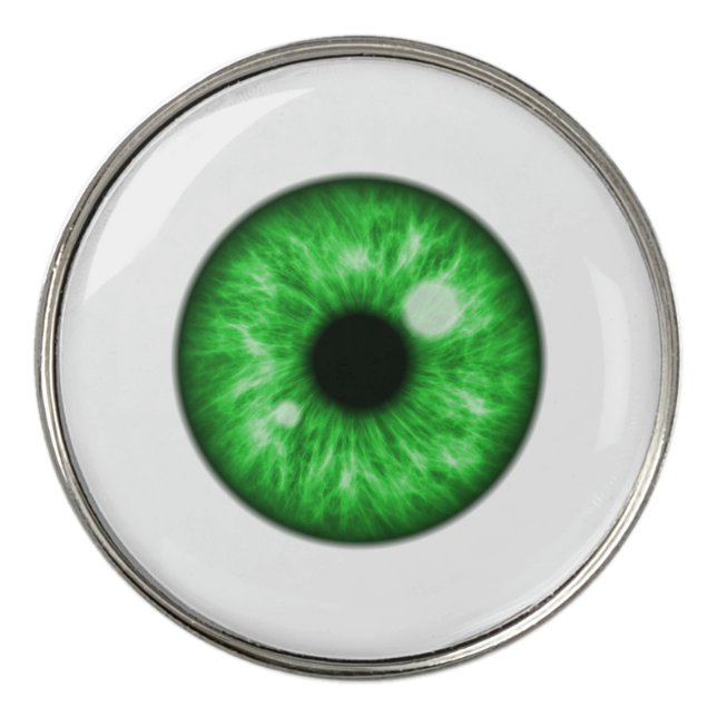 Green Eye Funny Golf Ball Marker (Front)