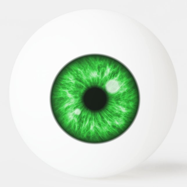 Green Eye Funny Ping Pong Ball (Front)