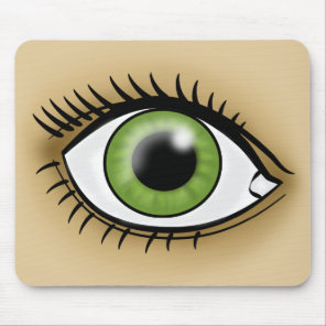 Green Eye icon Mouse Pad