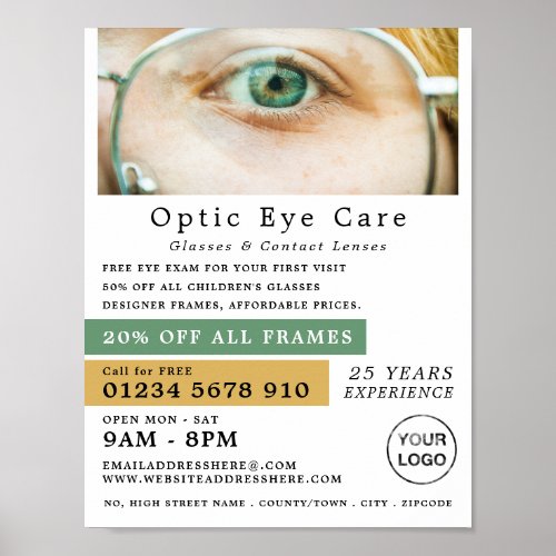 Green Eye Optician Technical Practitioner Poster