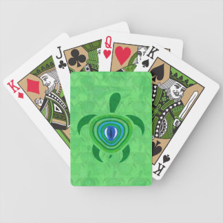 Green Eye Turtle Bicycle Playing Cards