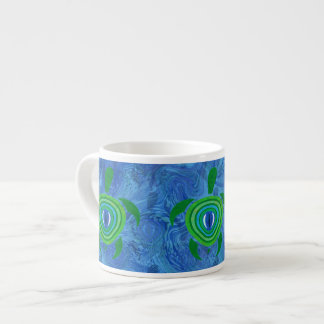 Green Eye Turtle Espresso Mug