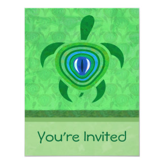Green Eye Turtle Invitations