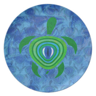 Green Eye Turtle Plate