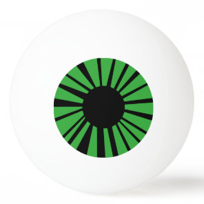 Green Eye with Black Pupil on White Eyeball Ping-Pong Ball