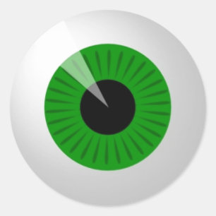 Green Eyeball Classic Round Sticker