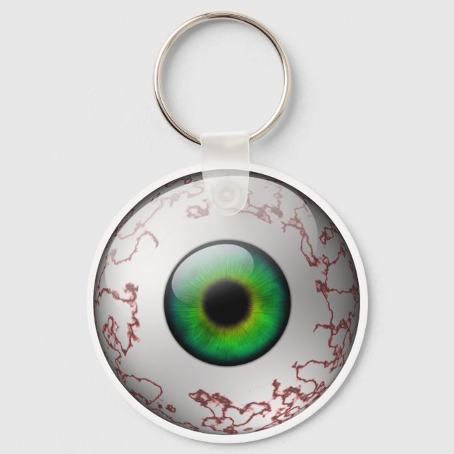 Green Eyeball Keyring (Front)
