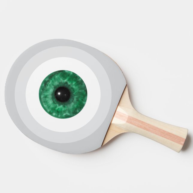 Green Eyeball Ping Pong Paddle (Side)