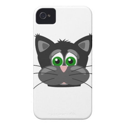 Green-eyed black Cat Case-Mate iPhone 4 Case