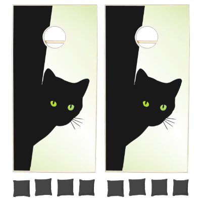 Green Eyed Black Cat