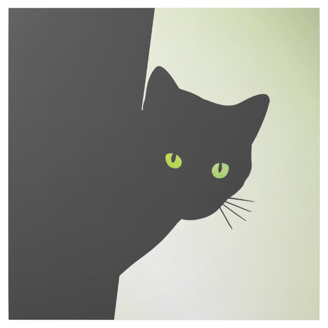 Green Eyed Black Cat Gallery Wrap (Front)