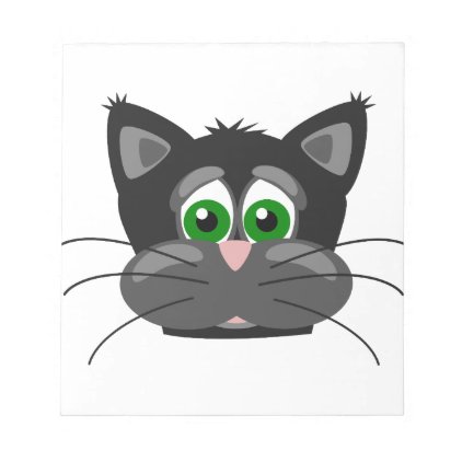 Green-eyed black Cat Notepad