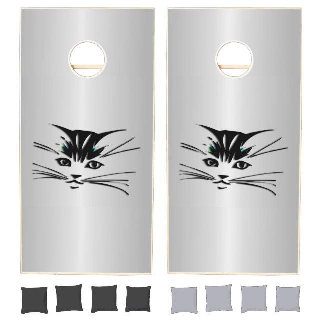 Green Eyed Cat Cornhole Set (Set)