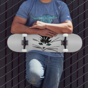 Green Eyed Cat Skateboard