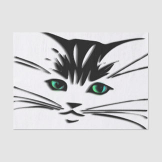 Green Eyed Cat Tissue Paper