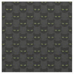 Green - eyed  cats on graphite background fabric