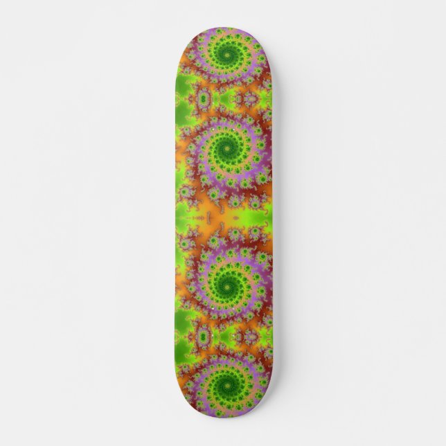 Green Eyed Fractal Skateboard Deck (Front)