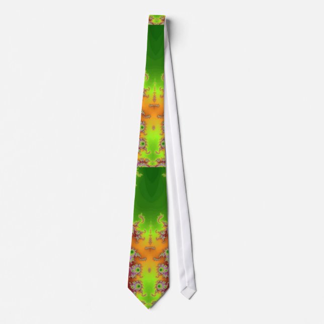 Green Eyed Fractal Tie (Front)