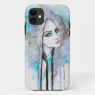 Green Eyed Ghost Gothic Girl Fantasy Art iPhone 11 Case