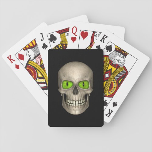 Green  Eyed  Skull Zombie Undead Playing Cards