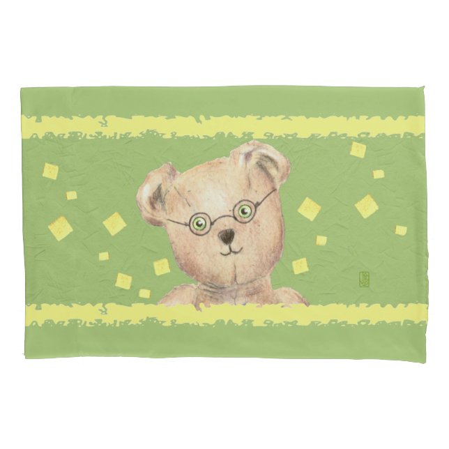 Green-eyed Teddy Bears Standard Pillow Case (Front)