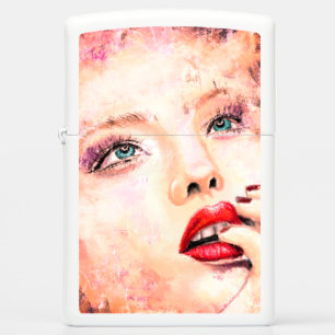 Green Eyed Woman Zippo Lighter