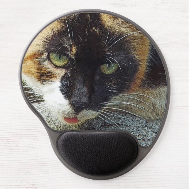 GREEN EYES/KITTY CAT GEL MOUSE PAD (Front)