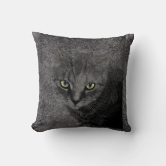 Green Eyes Throw Pillow