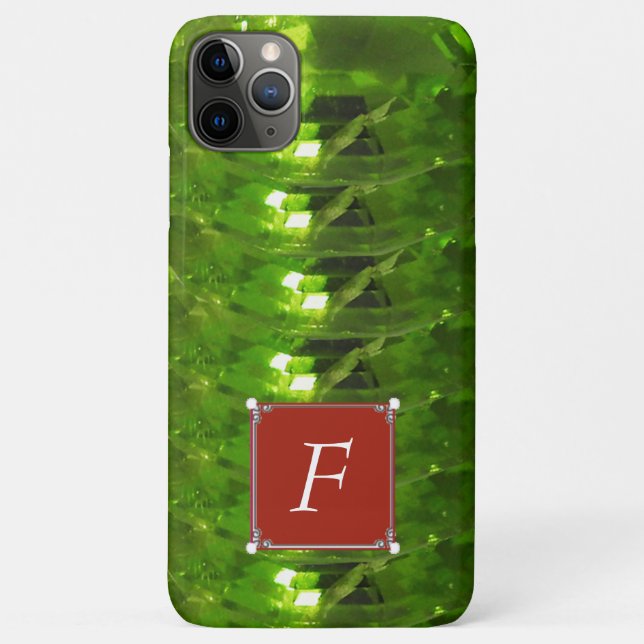 Green Faceted Gemstone Peridot iPhone Case (Back)