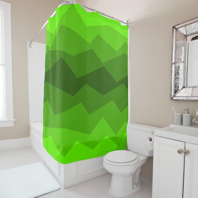 Green Fade  Shower Curtain (In Situ)