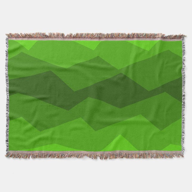 Green Fade  Throw Blanket (Front)